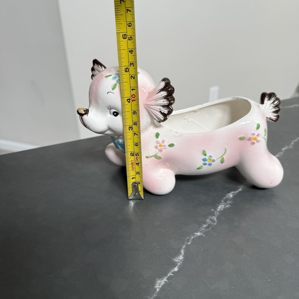 Vintage Inarco Puppy Dog Ceramic Planter Kitsch 5x7" - Picture 7 of 10